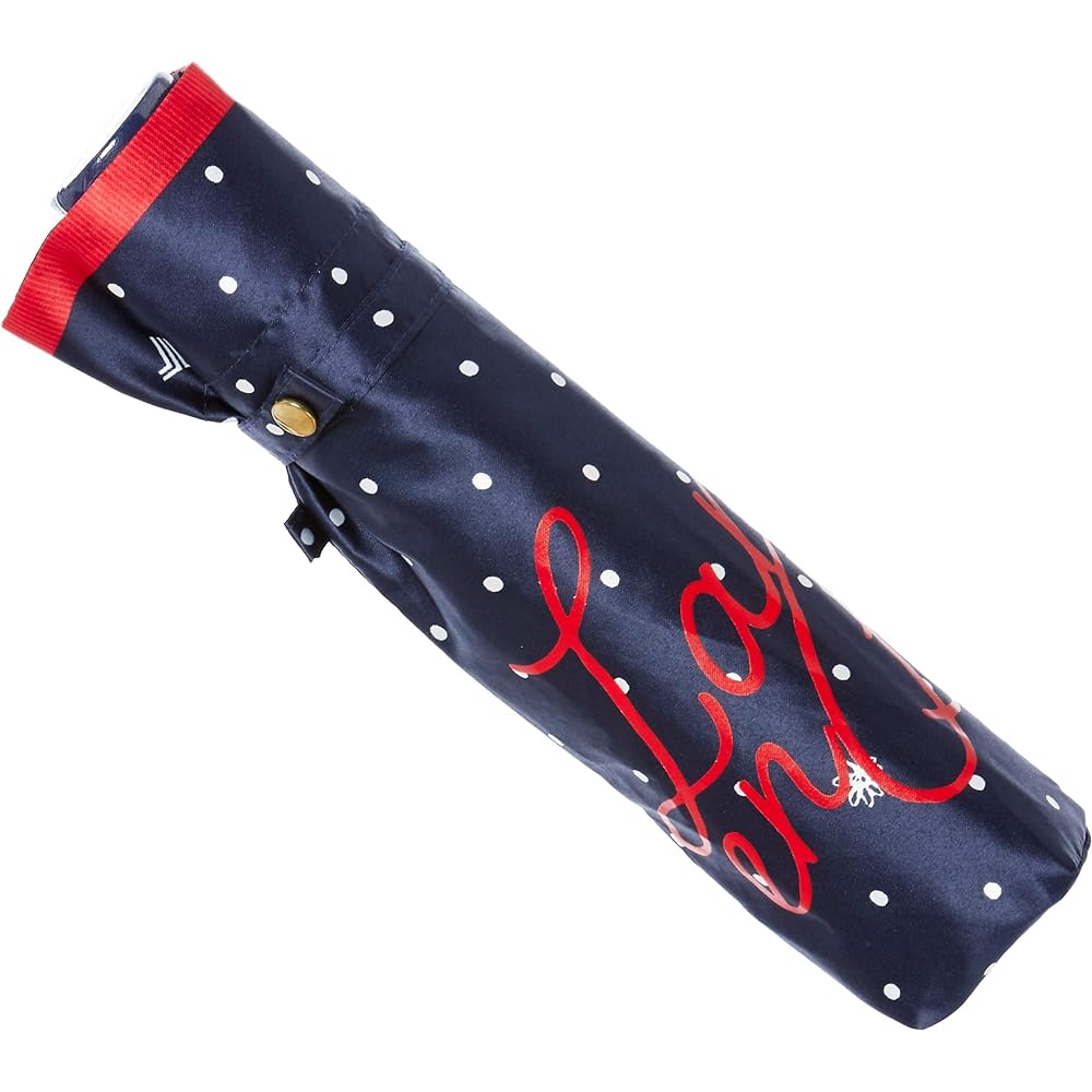 [Moonbat] Folding Umbrella LANVIN en Blue Rain Umbrella Folding Umbrella Satin Print Dot Pattern Ladies Fashionable Navy Blue Rib Length: Approx. 55cm