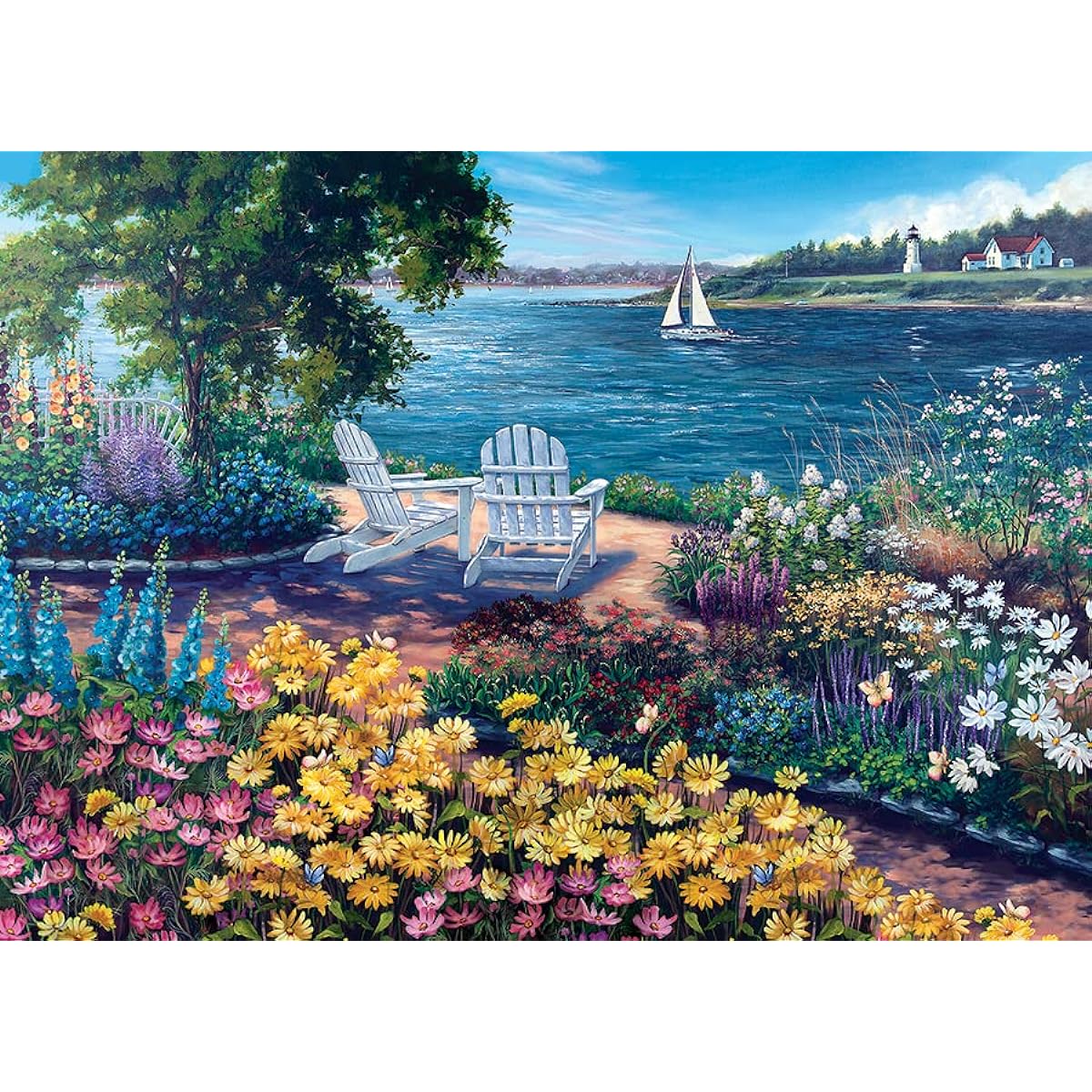 Cobble Hill 1000 Piece Puzzle Coast with Sample Poster