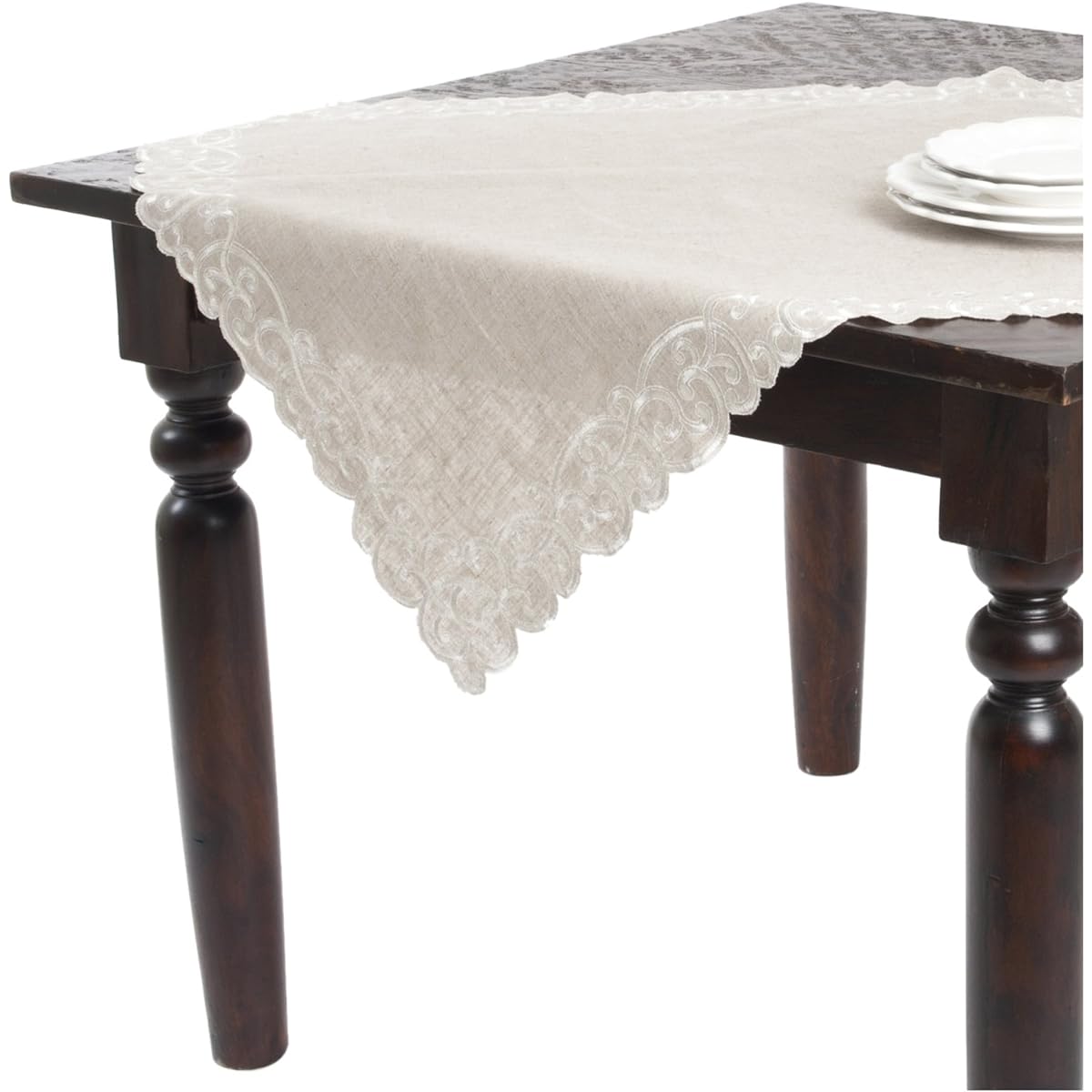 SARO LIFESTYLE QX168.N34S Square Topper 34 inches Natural