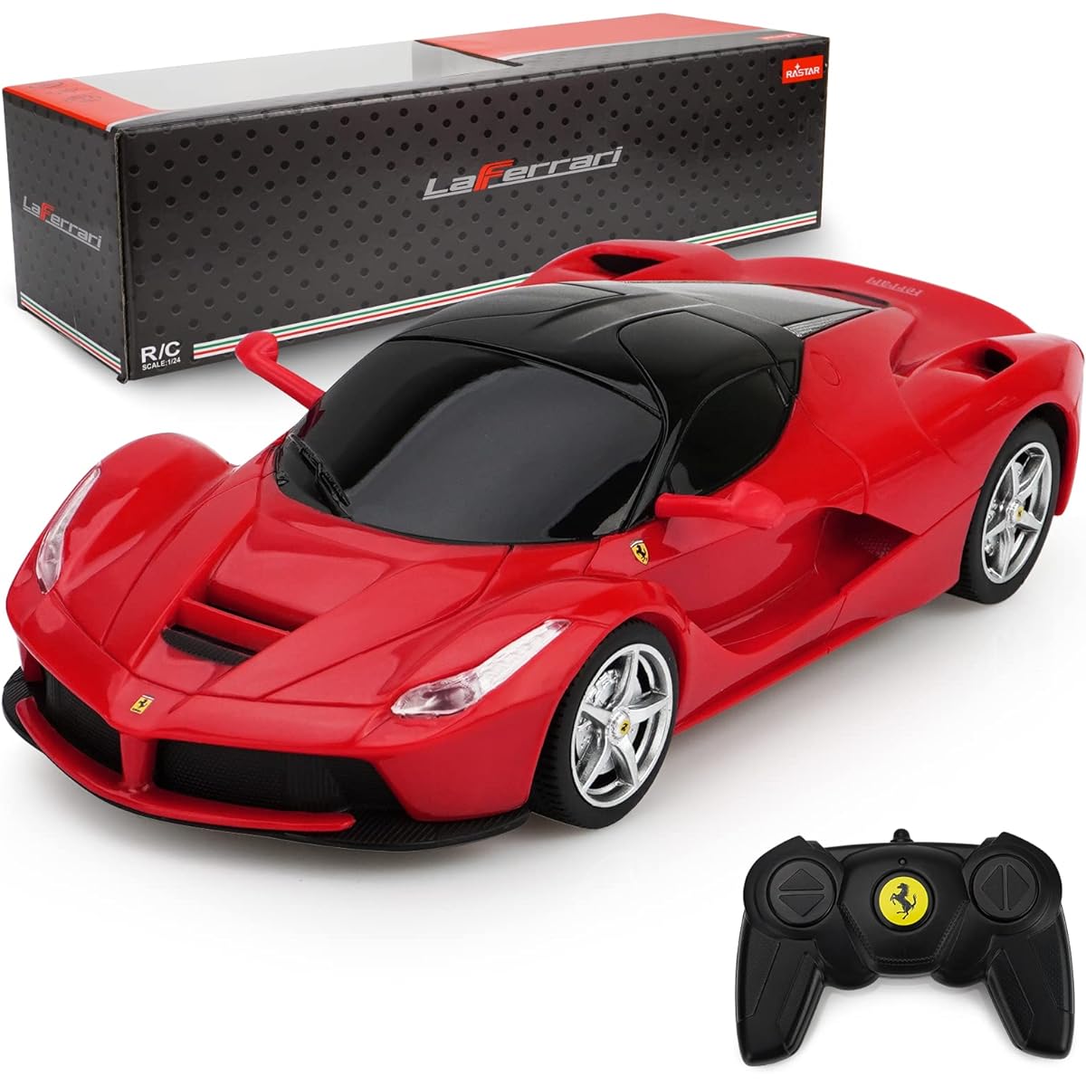 Bestview Remote Control Car for Kids 2.4Ghz 1:24 Scale Ferrari LAFERRARI Electric Sports Racing Hobby Toy Car RC Car Gift for Boys Girls Adults Red