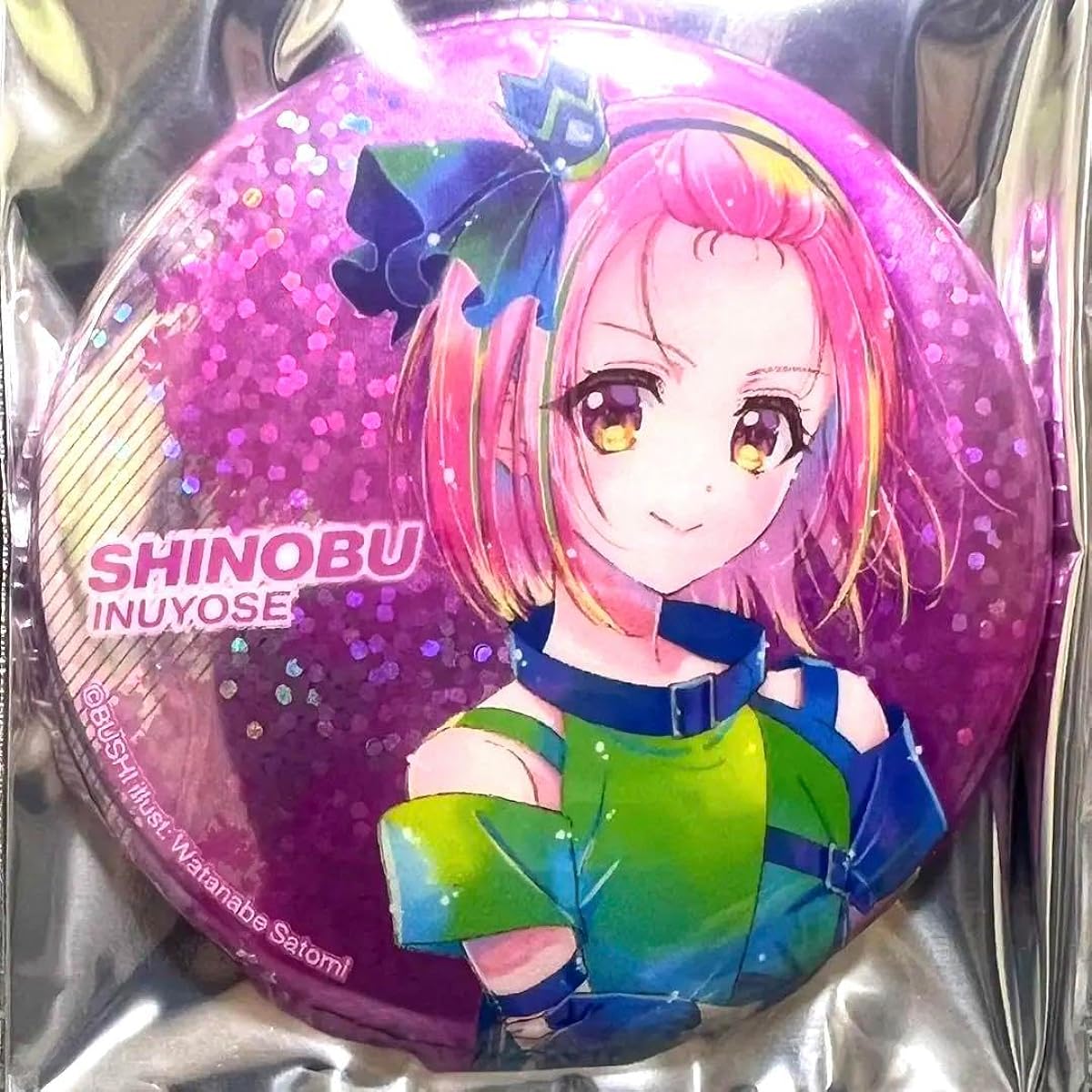 D4DJ LIVE FORCE Shinobu Inuyose Hologram Ver. Can Badge