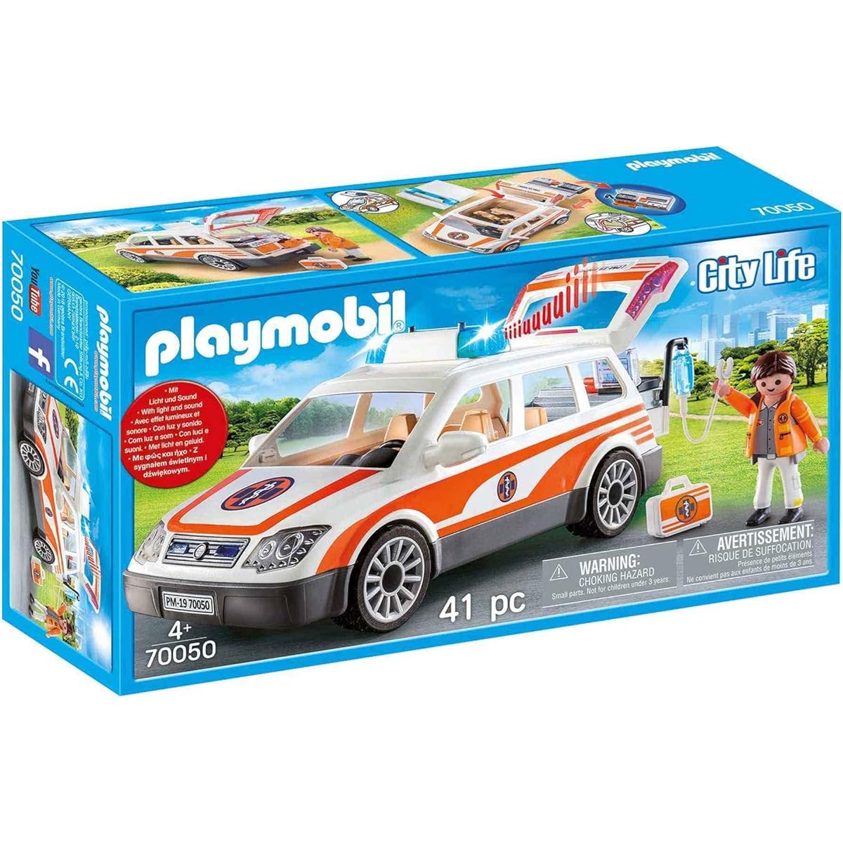 Playmobil City Life 70050 Emergency Car with Siren - Special Buy