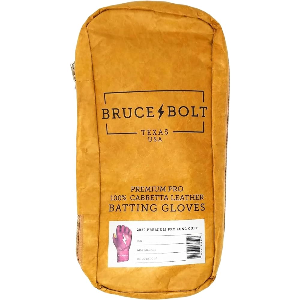 BRUCE BOLT Original Series Long Cuff Batting Gloves - Multiple Colors - Adult & Youth Sizes