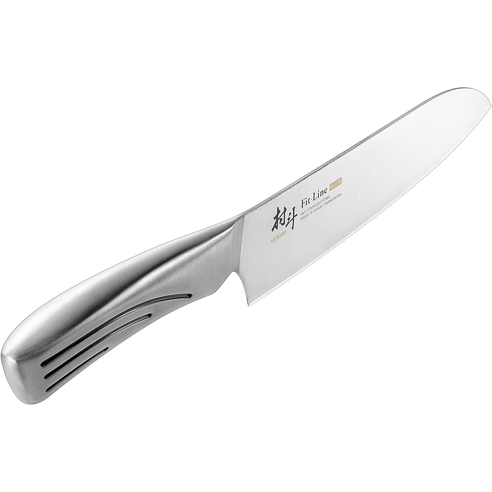 Shimomura Kogyo Made in Japan [Murato Fit-Line] Small Santoku Knife 145mm Molybdenum Vanadium Steel Dishwasher Safe MFL-104 Made in Niigata Tsubame-Sanjo