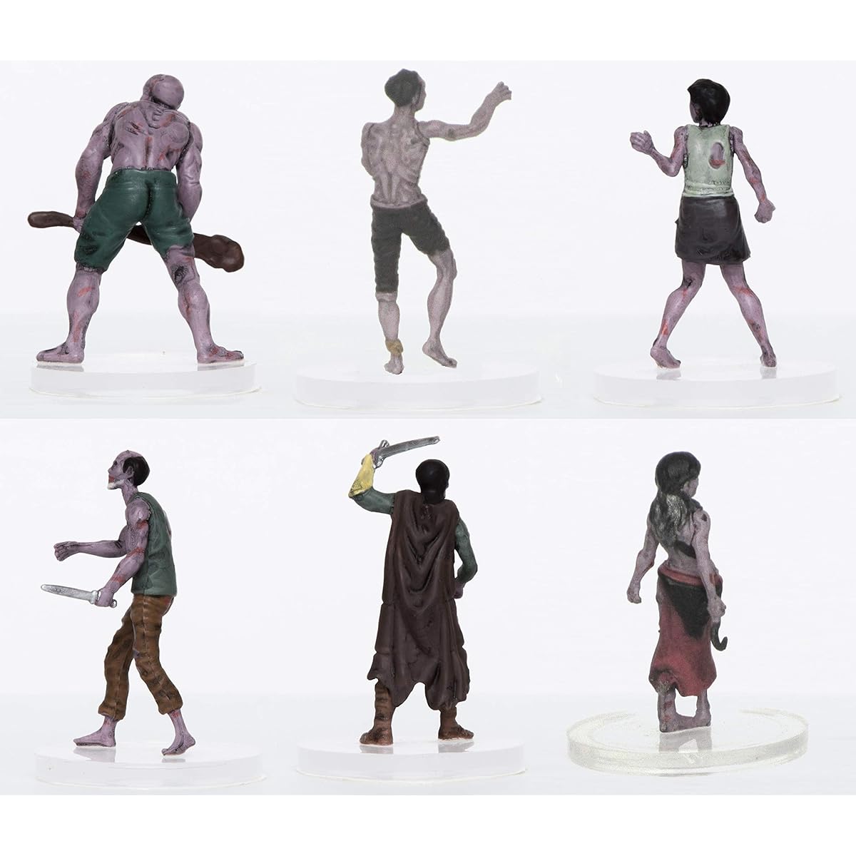 Role 4 Adventure Initiative Characters - Zombie Party of 6 - Plastic Miniatures for D&D or Pathfinder