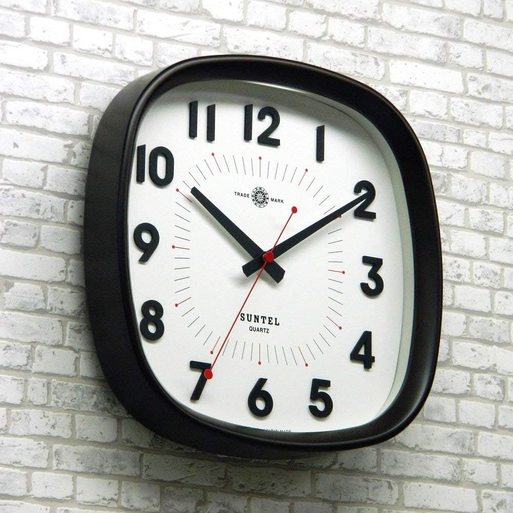 Santel Wall Clock Dark Brown Diameter 285 x 280 x 65mm Simple Wall Clock (WARM) Dark Brown DQL697-DBR