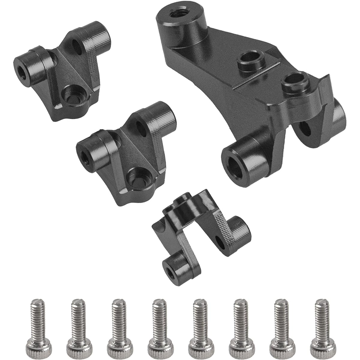 Vgoohobby Aluminum Alloy Axle Mount Set Suspension Link Stand TRX-4 TRX-6 8227 1/10 RC Crawler Car Upgrade Parts (Titanium)