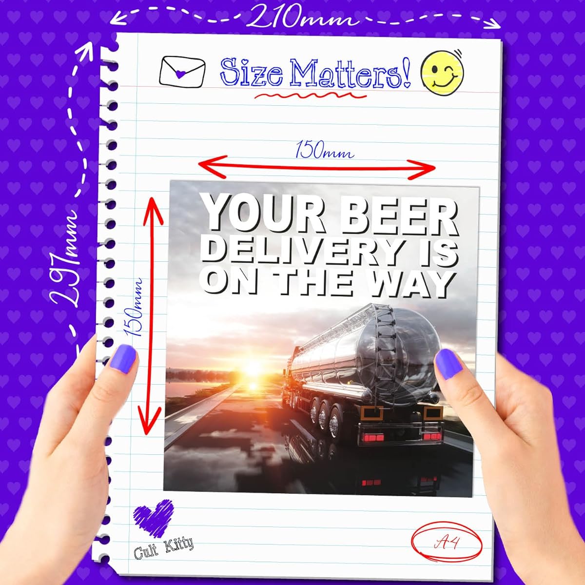 Cult Kitty - Beer Delivery - Rude Birthday Cards for Him - Funny Birthday Cards for Men - Brother Birthday Cards Adults - Birthday Cards Friend Male - Happy Birthday Cards for Him - Best Friend