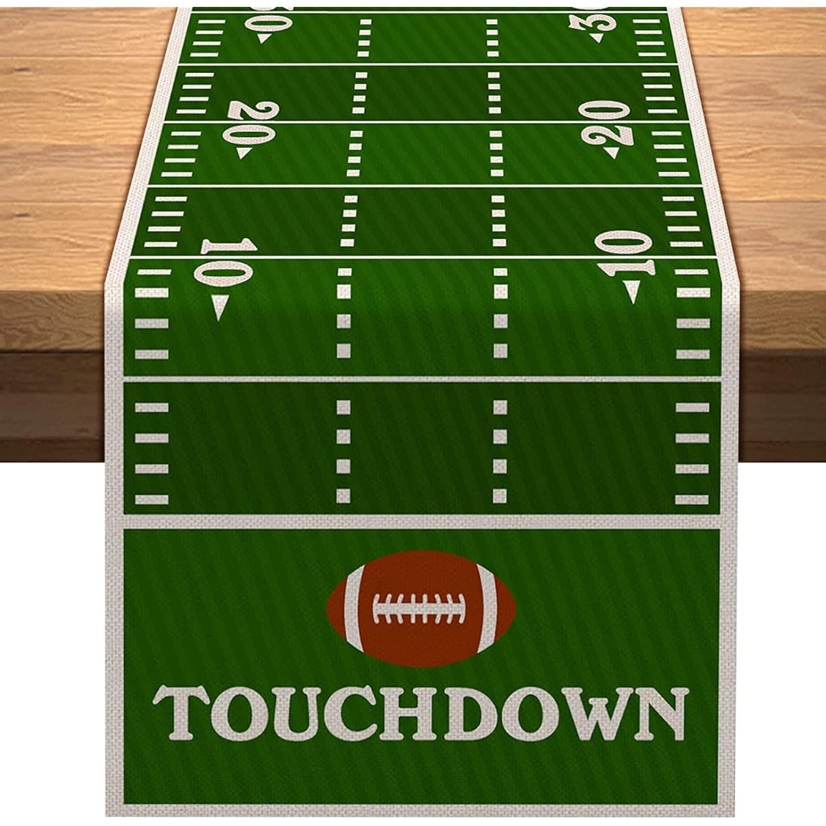 Vohado American Football Court Table Runner Touchdown Boys Sports Football Birthday Party Decoration Kitchen Dining Home Table Decor (13" x 108")