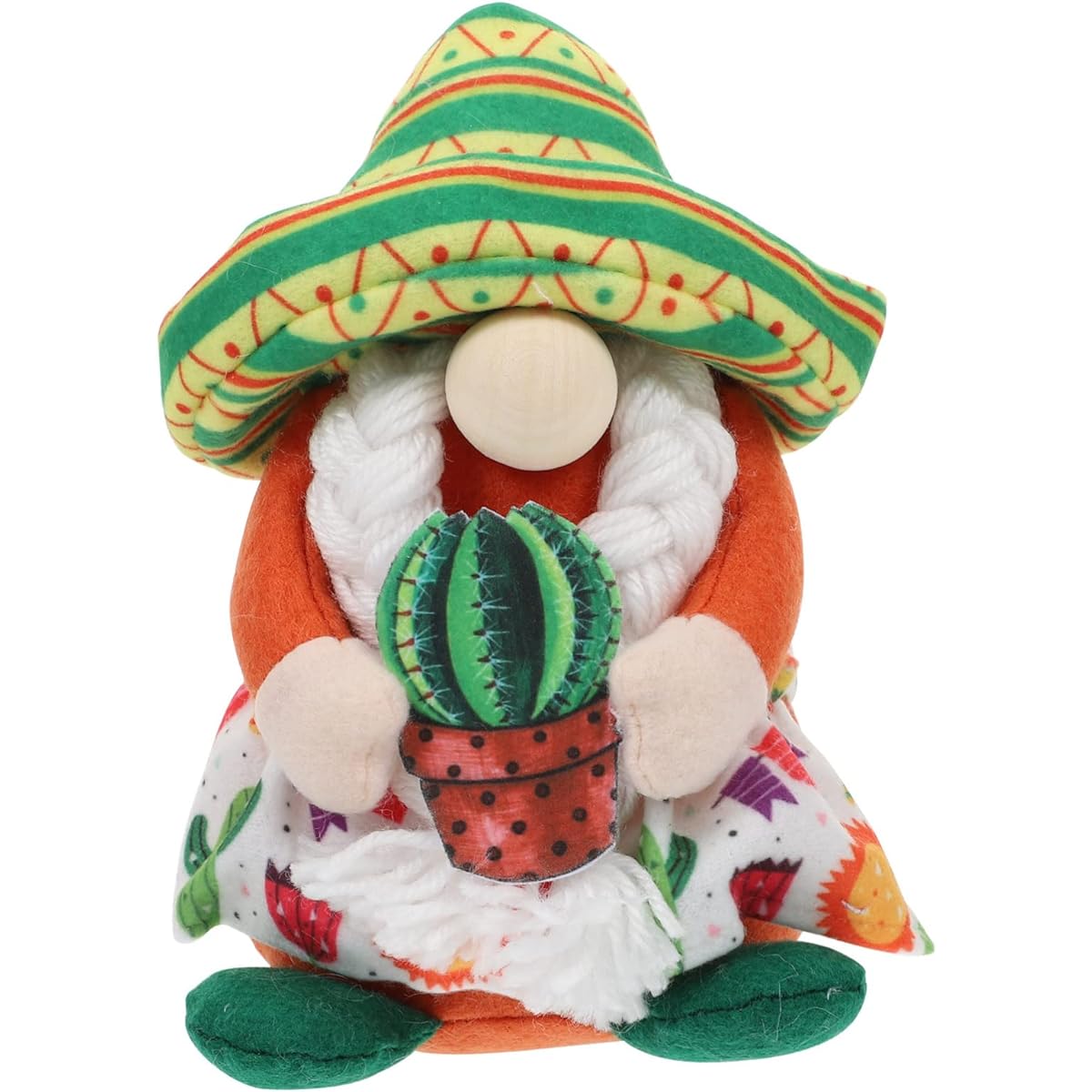 VOSAREA Fiestanome Couple Cinco de Mayo Tomte Mexican Taco Tuesday Elf Dwarf Nisse Scandinavian Folklore Sombrero Ornament Home Kitchen Tiered Tray Decor