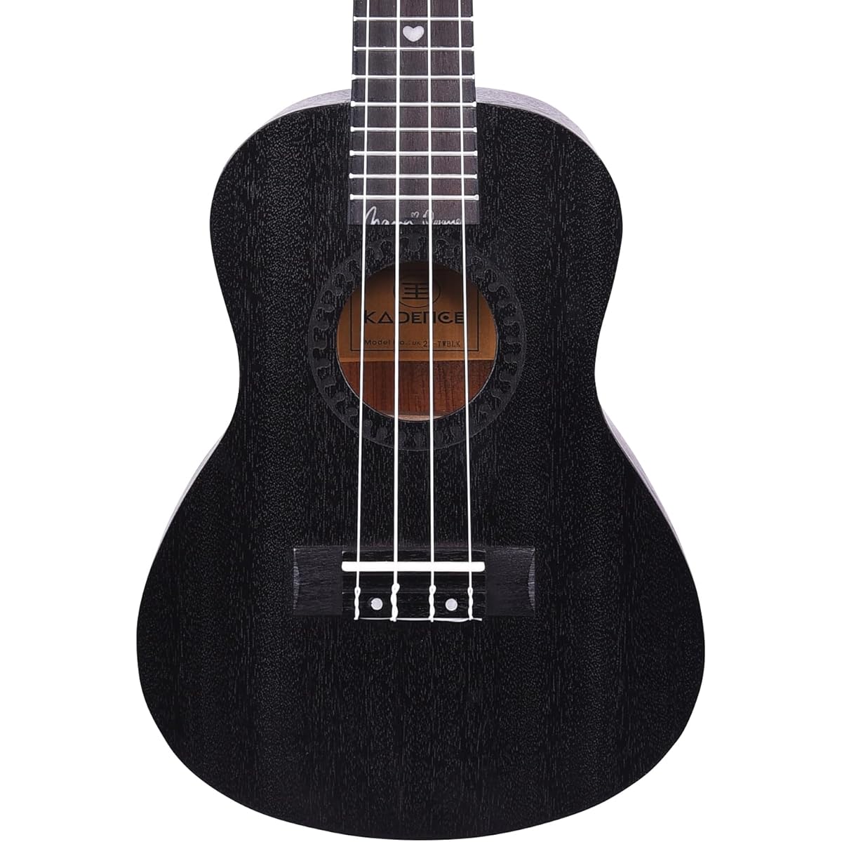 Kadence Ukulele 23" Concert Spring/Summer Ukulele Collection (Raven Black)