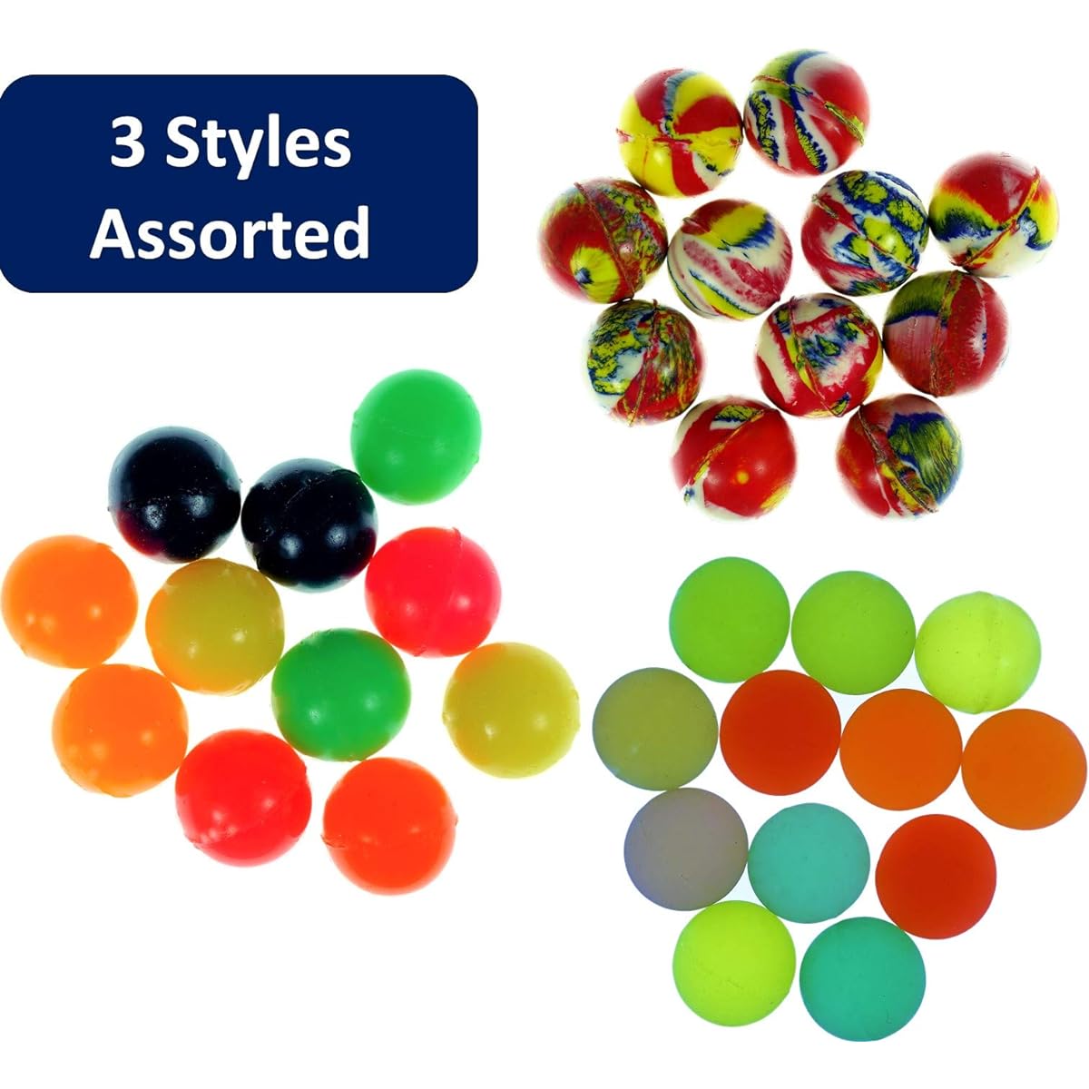 Ja-Ru Bouncy Ball Super Ball Super High Bounce (12 Balls in 1 Pack) Small Toy Party Favors Kids Racquetball Kids Prizes Premium Giveaways Gift Toys with 1 Collectible Ball I Item #967-1p