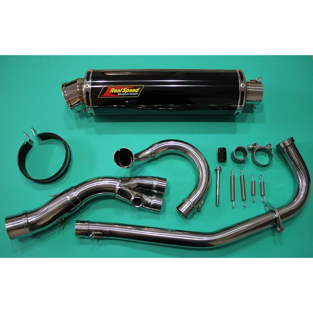 Realspeed Honda VTR250/F (MC33) Bike Muffler (FI Vehicle Only) Cougar Stainless Steel Black Color Full Exhaust Muffler RSP-CGA-002