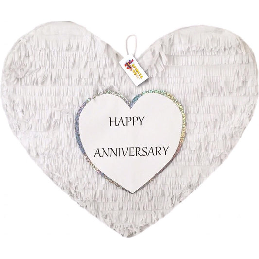 APINATA4U Happy Anniversary Heart Pinata, 19" Tall