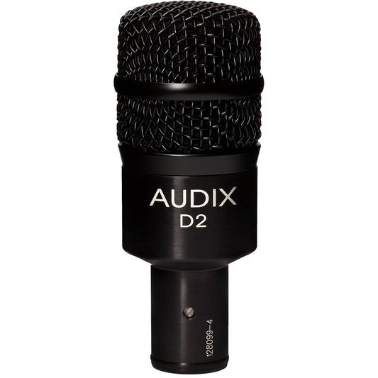 AUDIX D2 Tom Conga Drum Brass Dynamic Microphone for Recording Instruments Super Cardioid Black