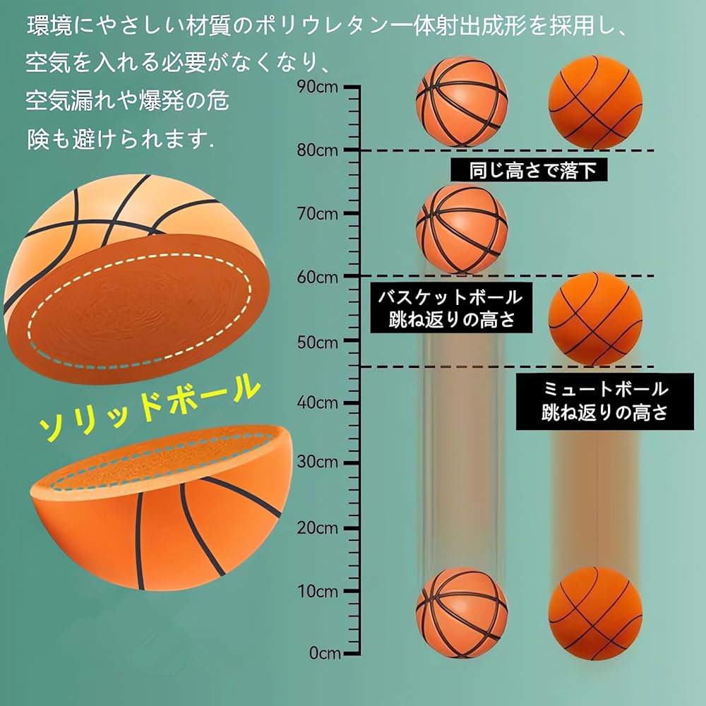 DZANNC Silent Basketball Basketball Injury Prevention Quiet Washable Ball Bag Included