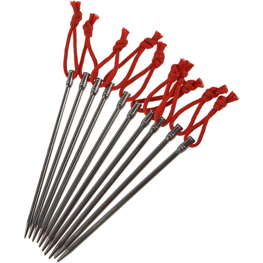 10 high-strength titanium nail pegs that can be firmly driven into fields where Dingtai pegs cannot stand [parallel import goods]