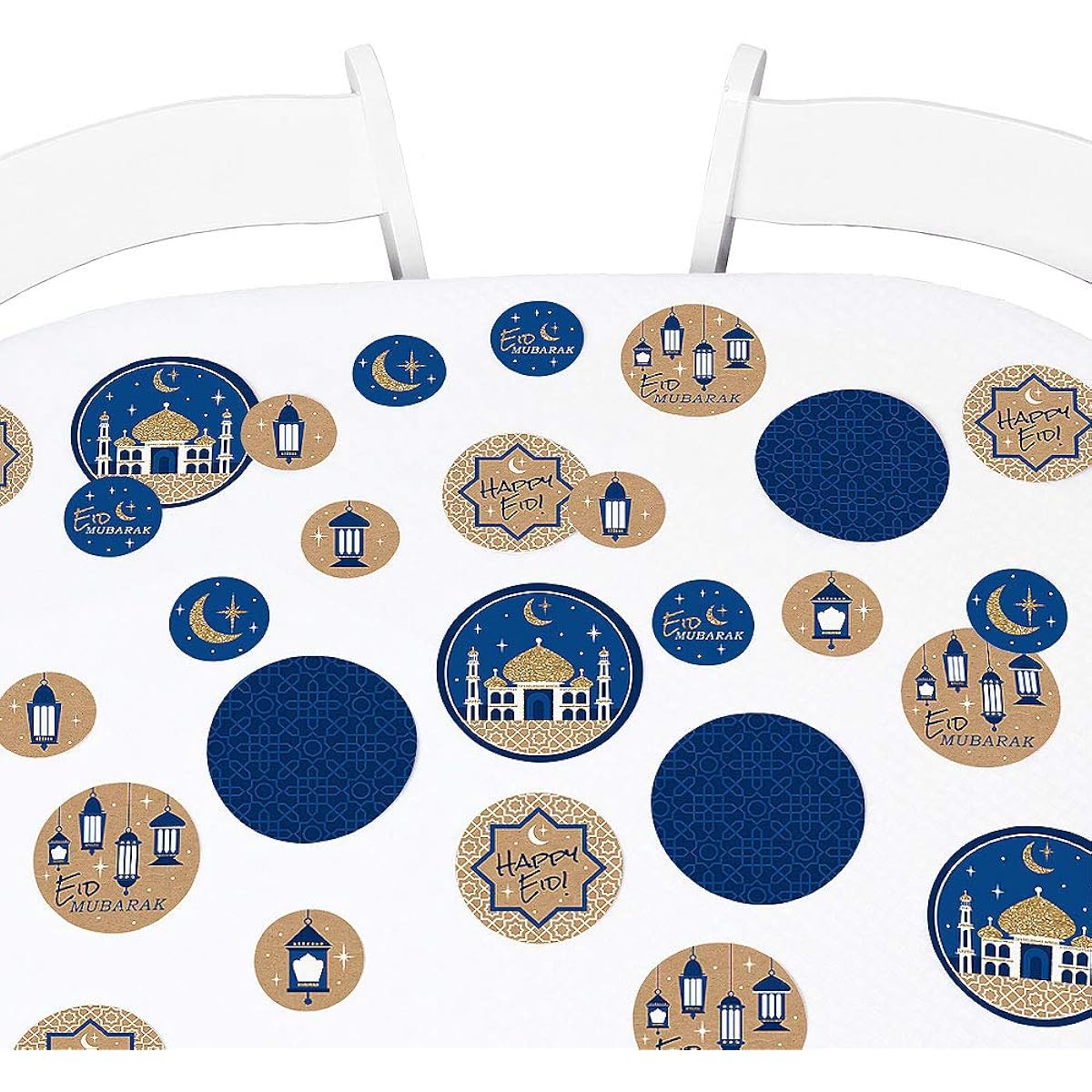 Big Dot of Happiness Ramadan Eid Mubarak Giant Circle Confetti Party Decorations Large Confetti 27 Sheets