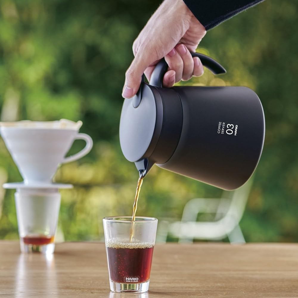 HARIO V60 Thermal Stainless Steel Server Black 800 VHS-80B