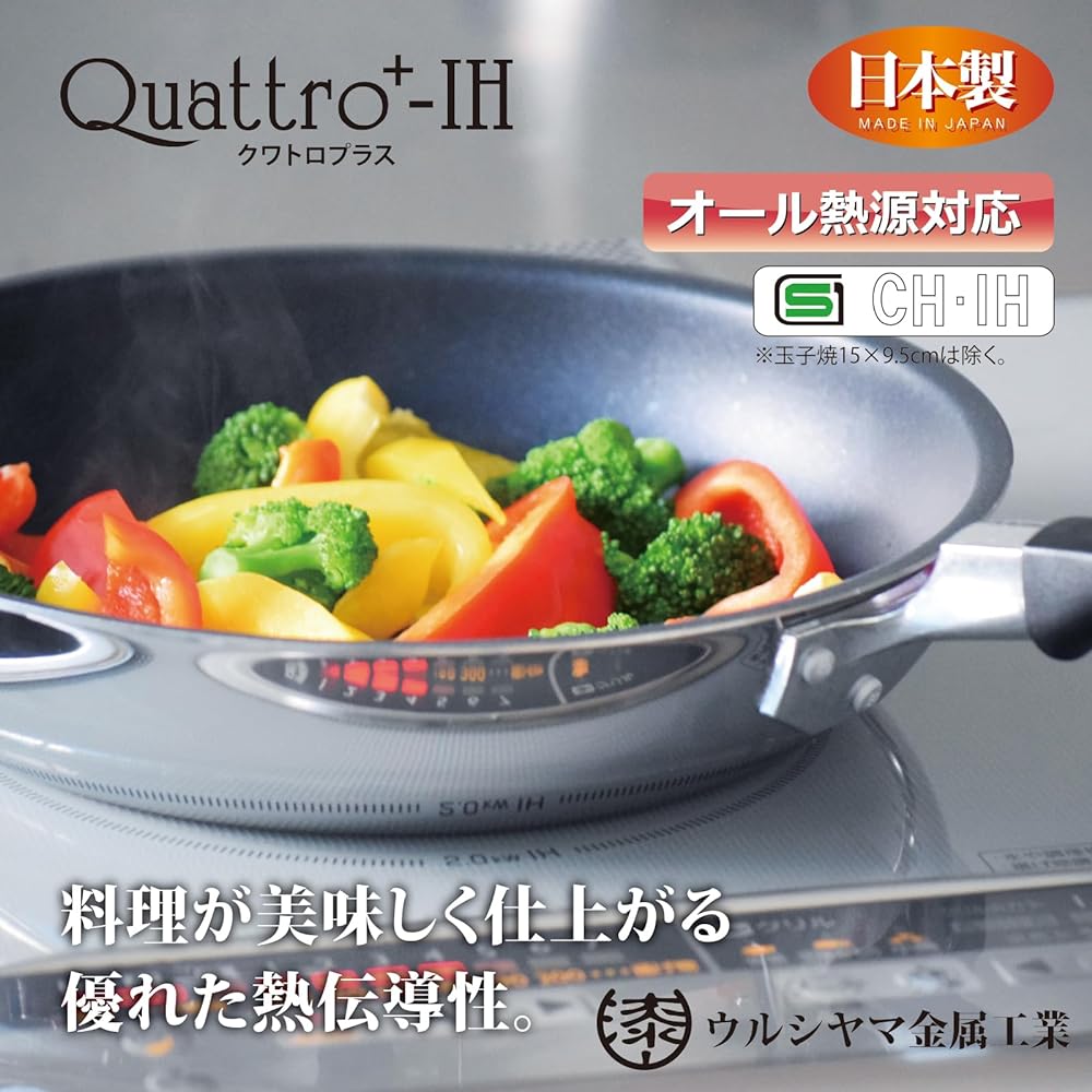 Urushiyama Metal Industry Hotpot 28cm IH Compatible Made in Japan Quattro Plus QTP-W28 Silver PFOA Free