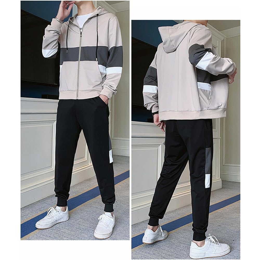 [Cloudstop] Sweatshirt, Parka, Running Wear, Men's Jersey, Top and Bottom Set, Setup, Parka, Long Pants, Training Wear, Sportswear, Large Size, Loose, Sweat Absorbent, Quick Drying, Sports Pants, Spring, Autumn, Winter
