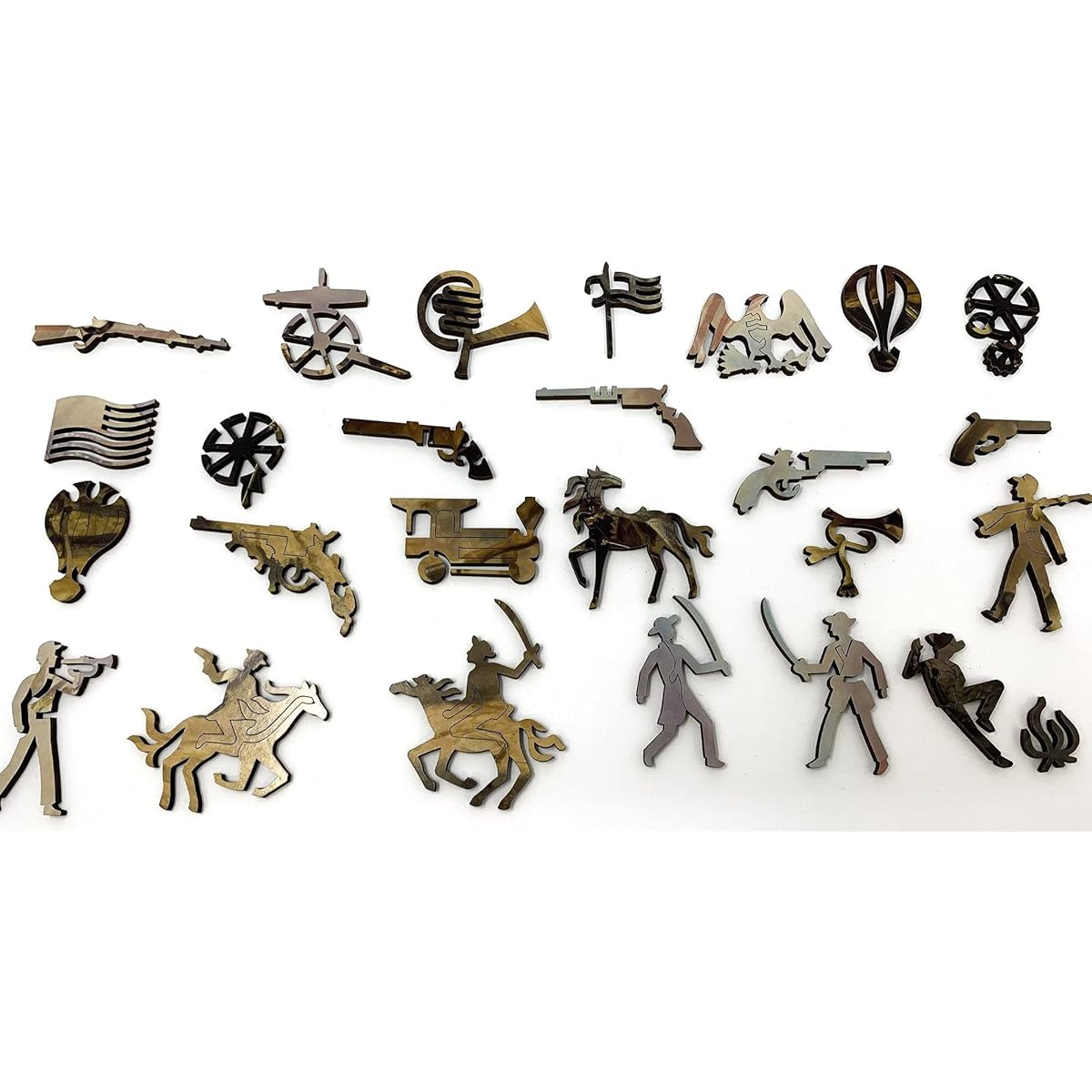 Nautilus Puzzles Adult Wooden Jigsaw Puzzle - Grant and His Generals 520 Piece Made in the USA