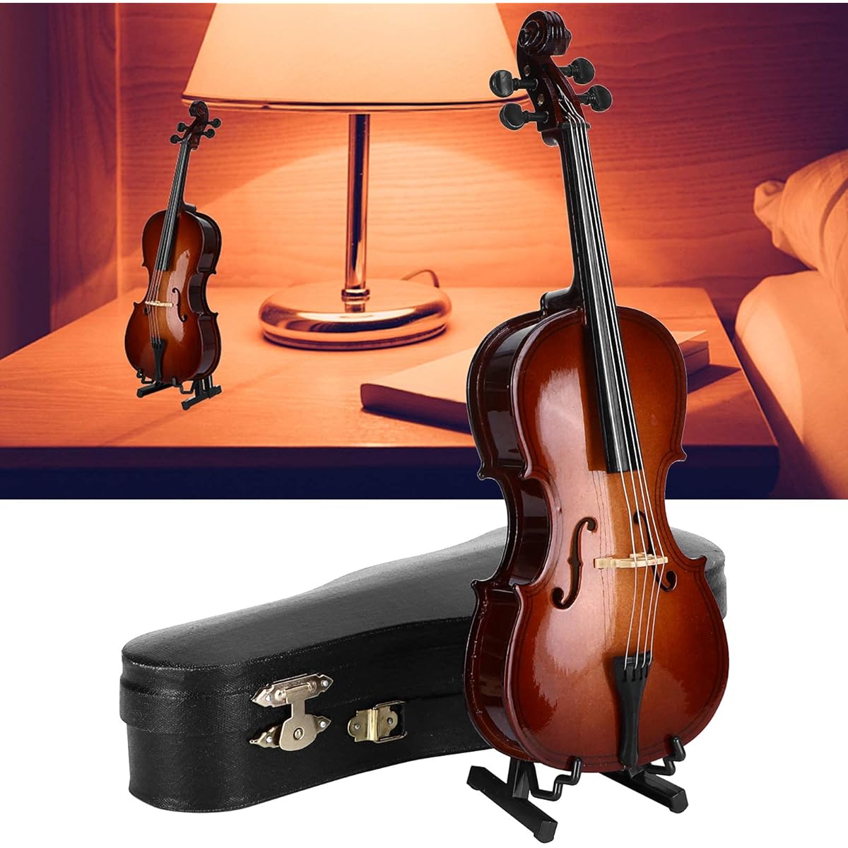 Wooden Cello Model, Clear, Distinctive, Exquisite and Strong Practicality, for Miniature Cello Collectors, Craft Collection, Gift