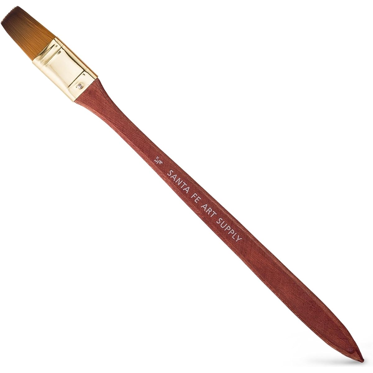 Santa Fe Art Supply Best Quality Artist Paintbrush Flat Wide 3/4 Inch. Acrylic Oil Watercolour & Face Paint. Long Handle Replacement Paint Brushes with Lifetime Warranty