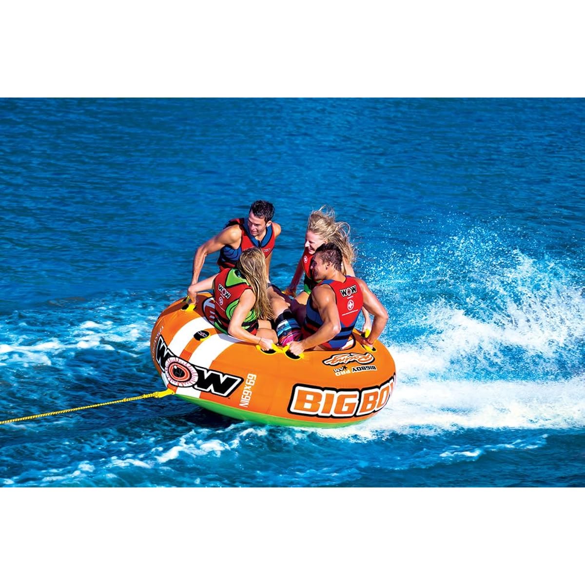 WOW BIGBOY RACING 4-person W15-1130 Water Toy Banana Boat Towing Tube Rubber Boat