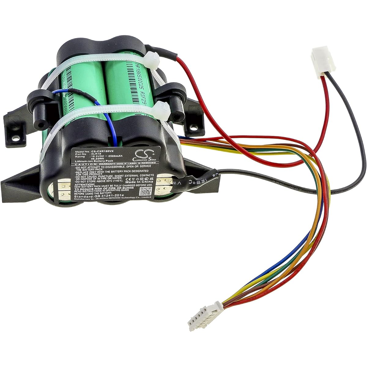 Longhi Colombina XLR18LI, Colombina XLR18LI.GR, Colombina XLR18LM, Colombina XLR18LM.BL, Colombina XLR18LM.GR, Colombina XLR18LM.R, XLR18LI, XLR18LI.GR, XLR18LM, XLR18LM.BL, XLR18LM.GR, XLR18LM.R Replacement Battery High Power Large Capacity 18.5V/2500mA
