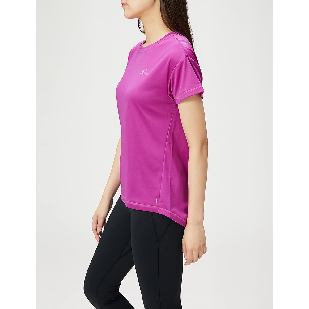 [Ceda Blue X/Wacoal] Outer Tops, Round Neck, Short Sleeves, Sweat Absorbent, Quick Drying, UV Protection Rate Over 90%, Thin and Light, Environmentally Friendly Material DLY135 Women's