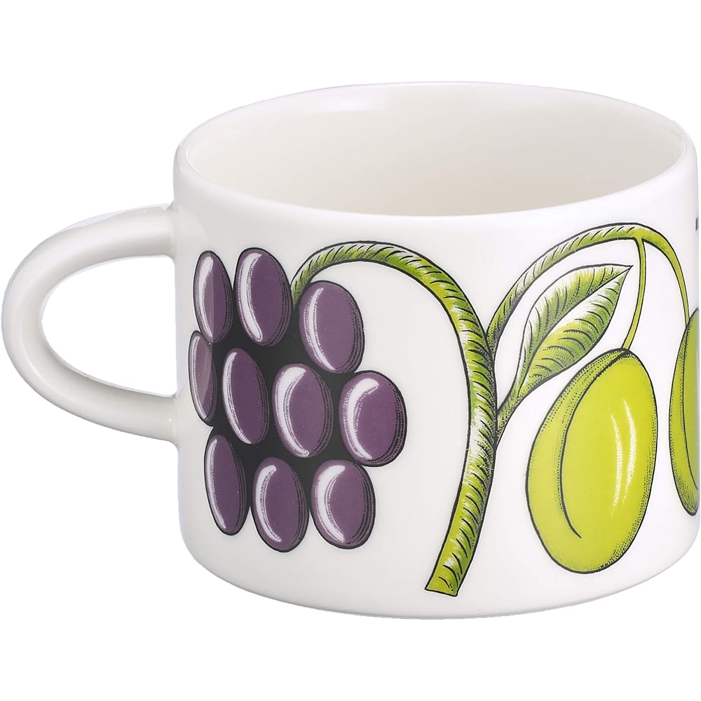 Arabia Paratissi Purple Tea Cup & Saucer 0.28L [Parallel Import] 008983-8/008984-5