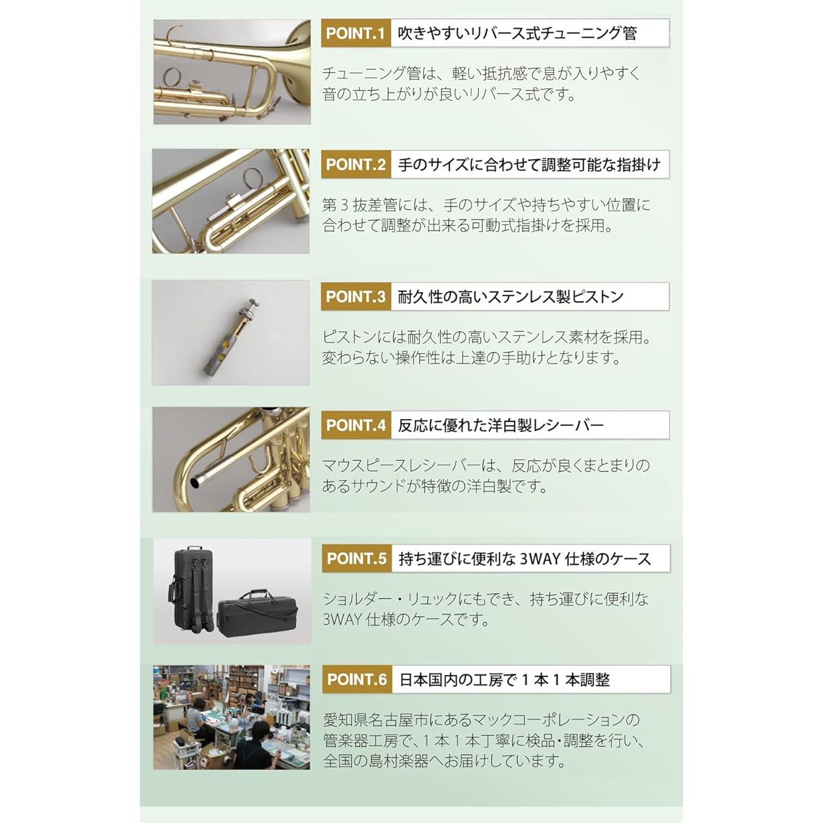 BRILLER BTR-10L B Trumpet Yellow Brass Briel