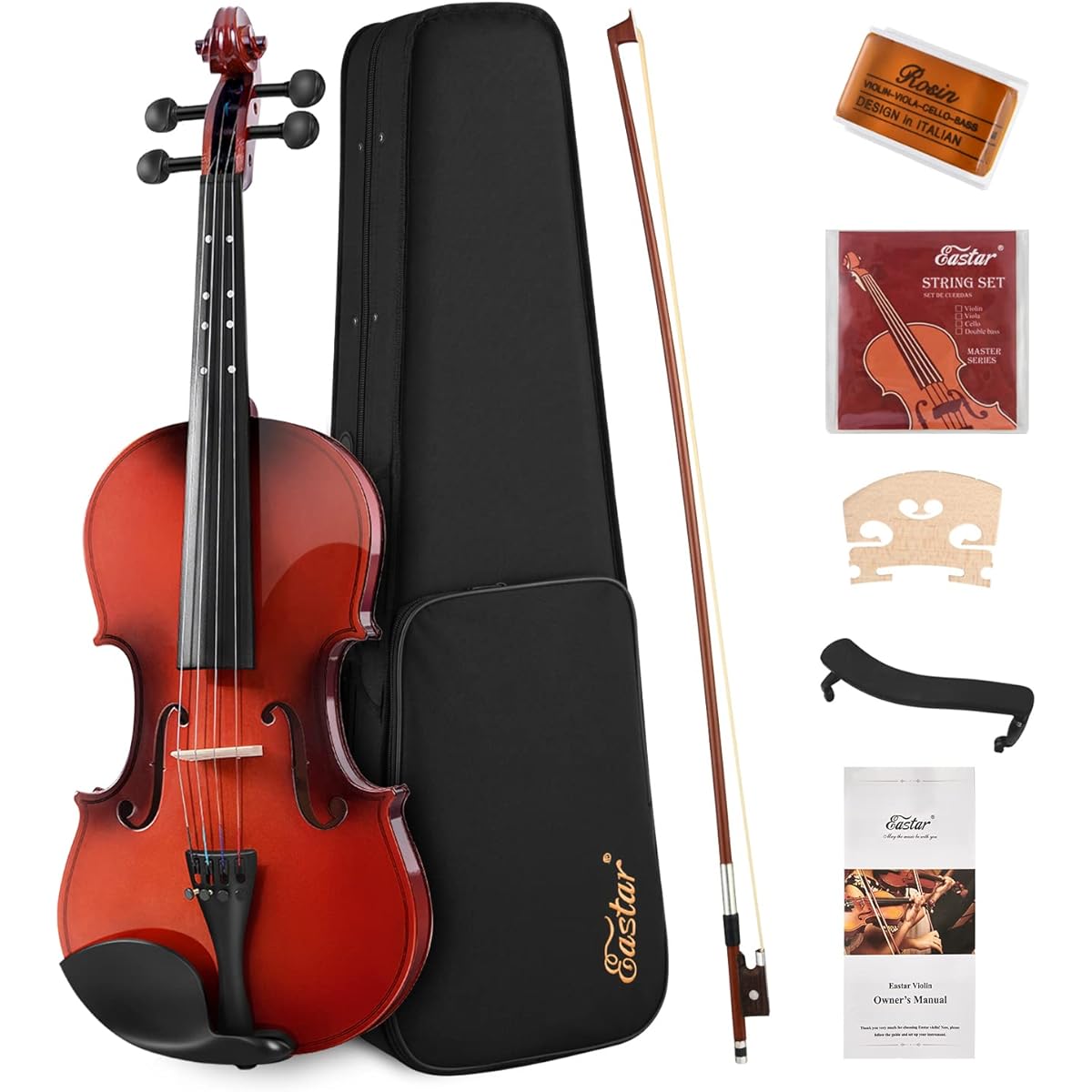 Eastar Violin Beginner Fingerboard Mark Spruce Beginner Set EVA-2 (4/4)