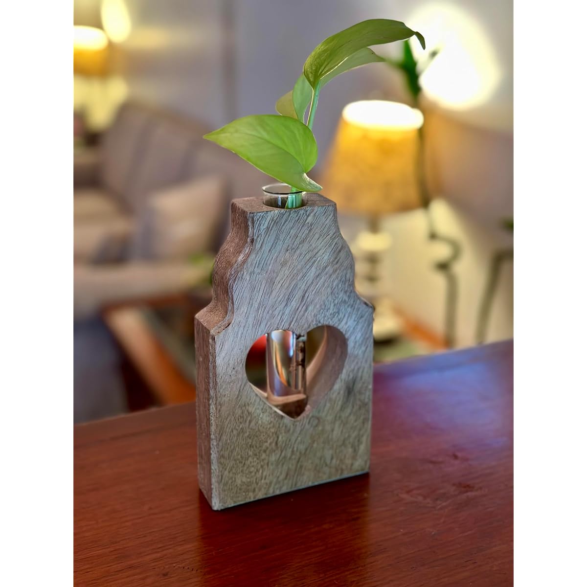 flower wooden tube stand