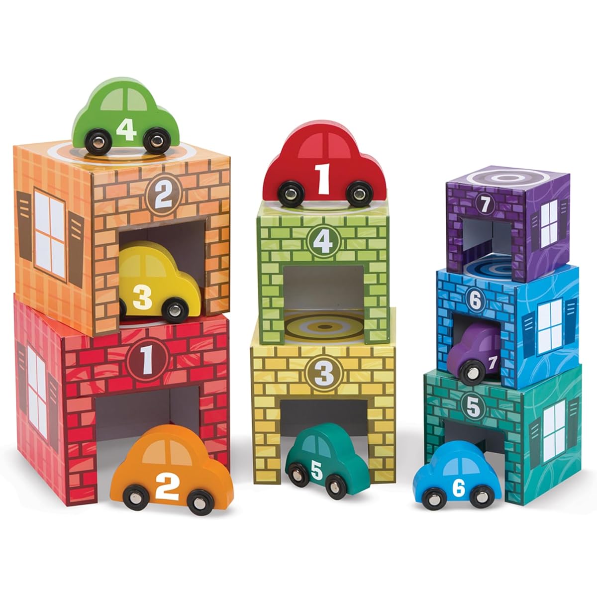 Melissa & Doug's Nesting & Sorting Garages & Cars [Parallel Import]