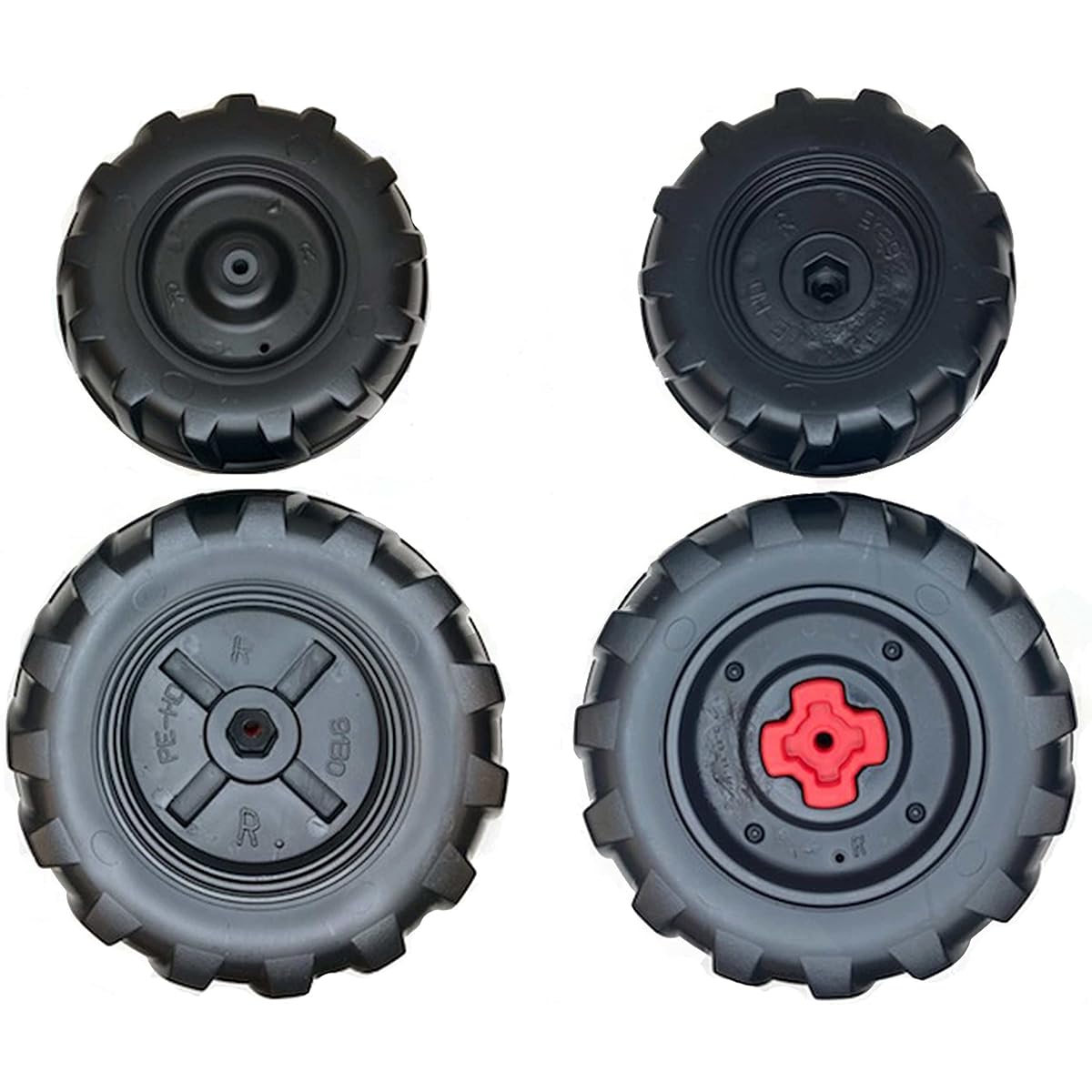 Peg Perego Ground Force/Ground Loader Front & Rear Wheel Pack Black