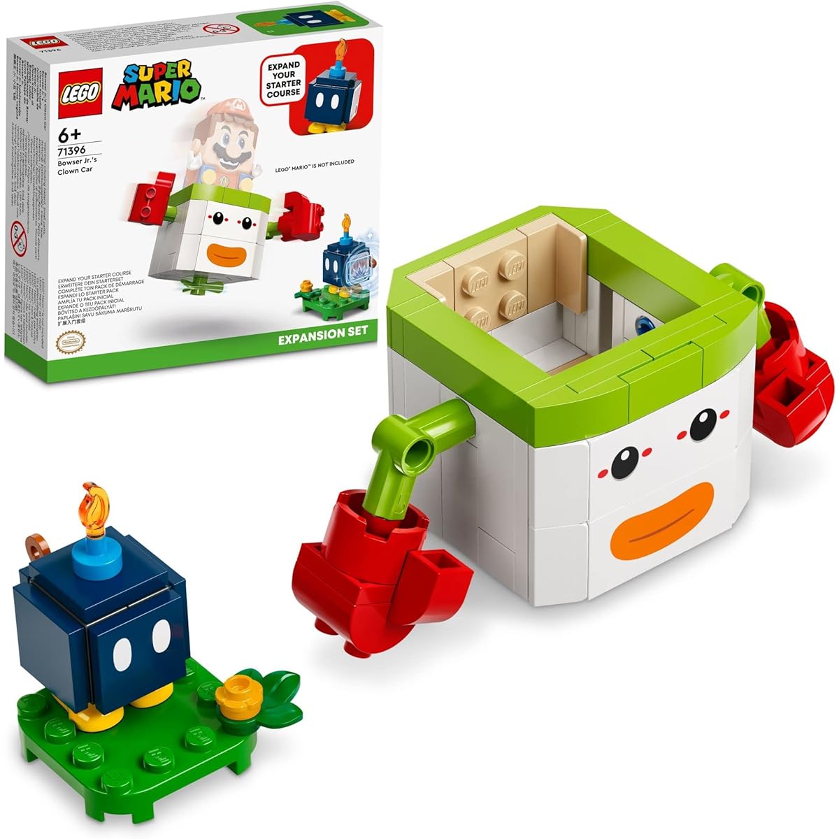 LEGO Super Mario Bowser Jr. Clown Car Expansion Set 71396 Building Kit for ages 6 and up (84 pieces)