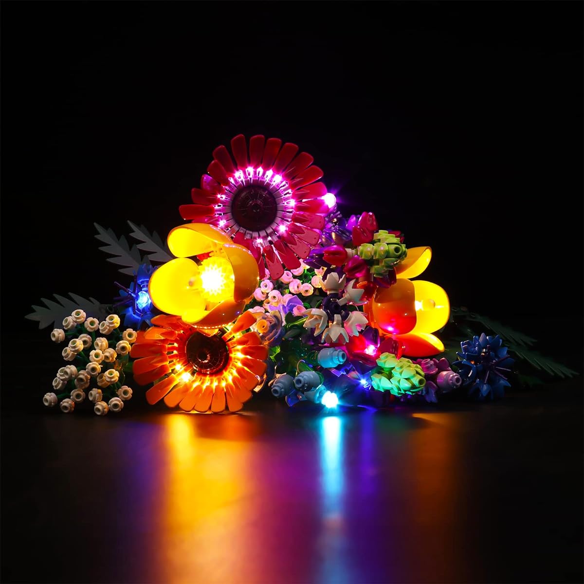 VONADO LED Light Kit for Lego Wildflower Bouquet 10313, Light Set Lego 10313 Artificial Flowers (Lego Model Not Included), Home Decor Lighting for Lego Botanical Collection