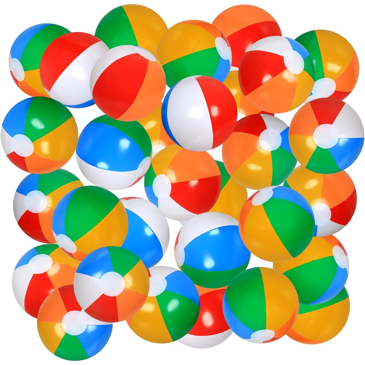 LYDTICK Beach Balls 30 Pack Bulk Inflatable Pool Toys Beach Toys Kids Beach Balls for Summer Water Games