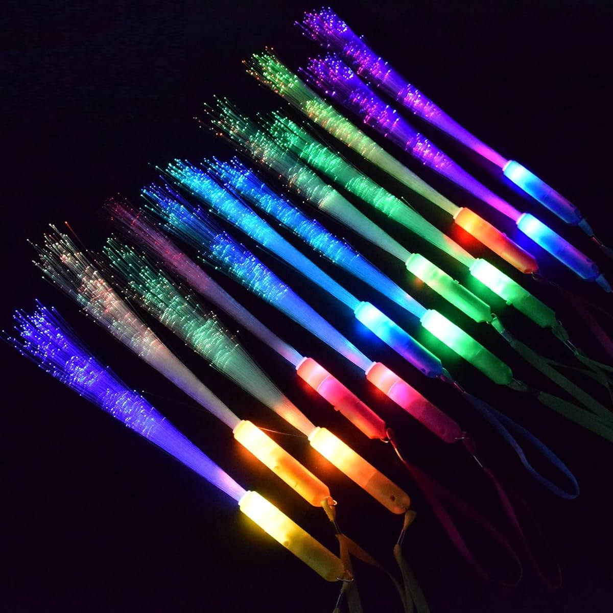 M.best 72pcs Glow Stick Party Supplies 3 Modes Colorful Flashing LED Light Up Glow Wand Sticks for Party Favors