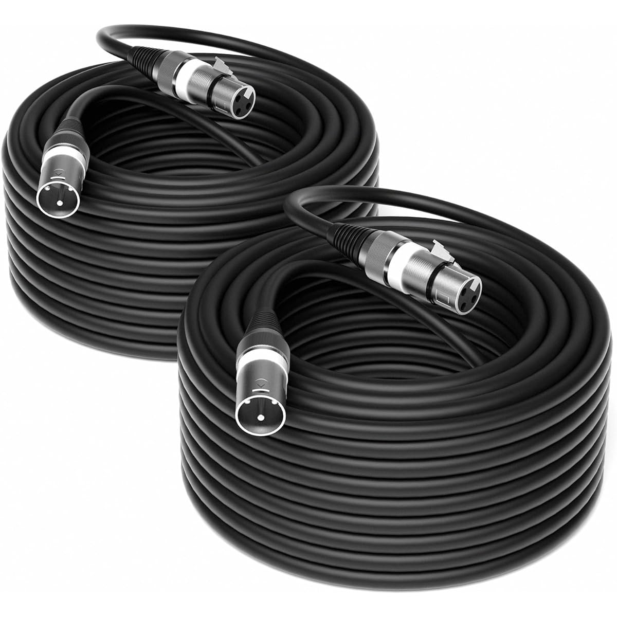 Semusgx XLR Cable - Premium Balanced XLR Microphone Cable, 3 Pin XLR Male to Female Speaker Microphone Cable with OFC Conductor for Studio Recording and Live Production (100TF)