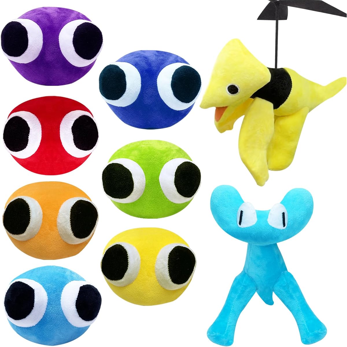 SmallBos Chapter 2 Plush Lookies Plush Yellow Stuffed Animal Birthday Decoration (9 Pieces)