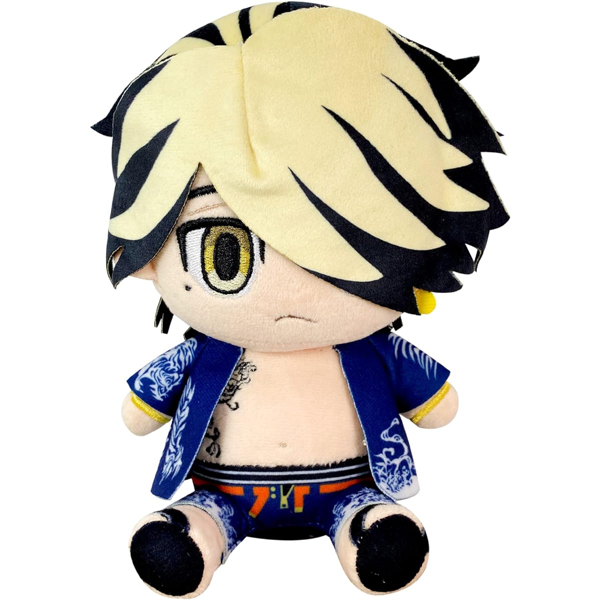 Great Eastern Entertainment Tokyo Revengers Kazutora Hanemiya Sitting Pose Plush 7" Tall