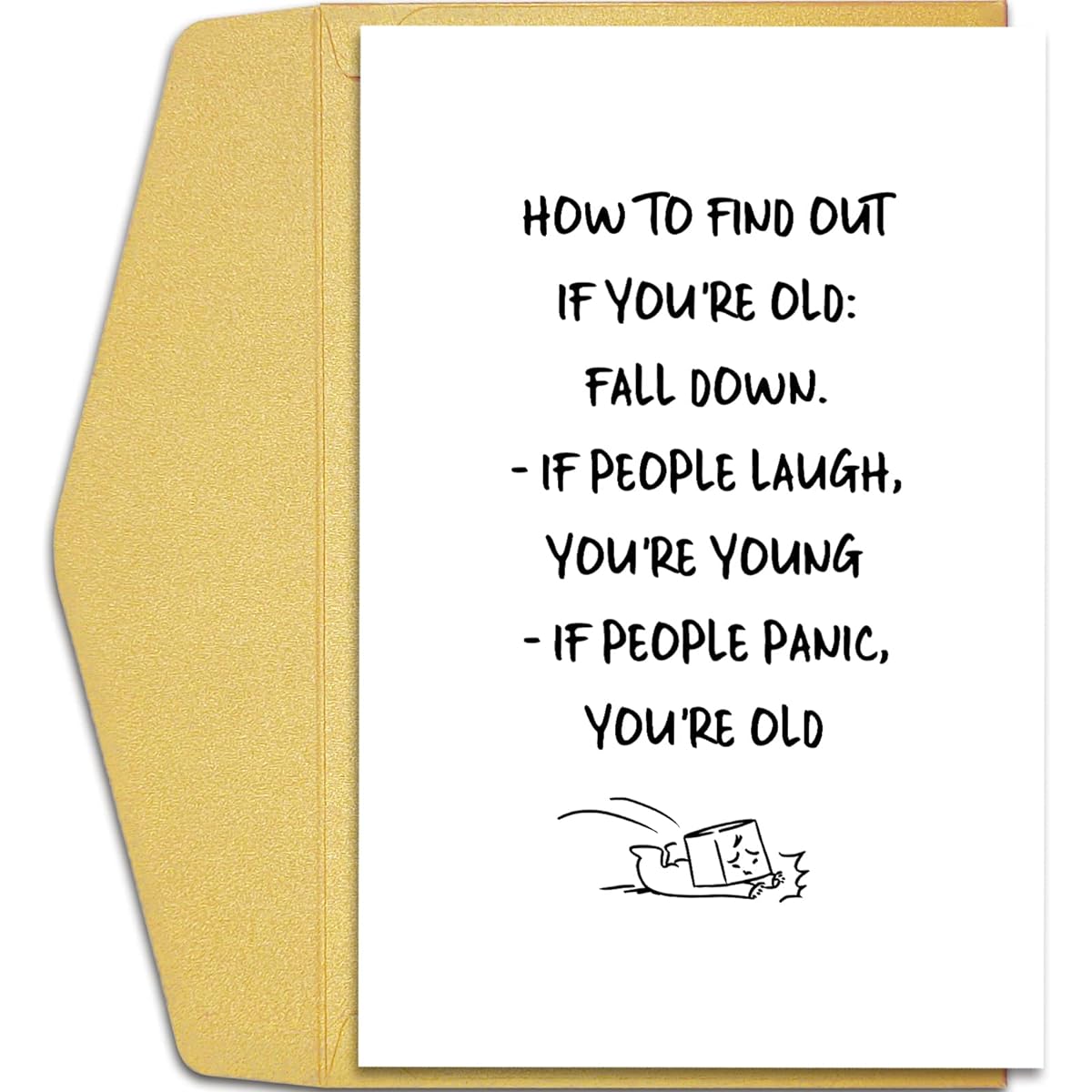 Qiliji Funny Birthday Cards Funny Birthday Cards for Her 50th 60th Birthday Cards for Men and Women How to Tell if a Friend is Old