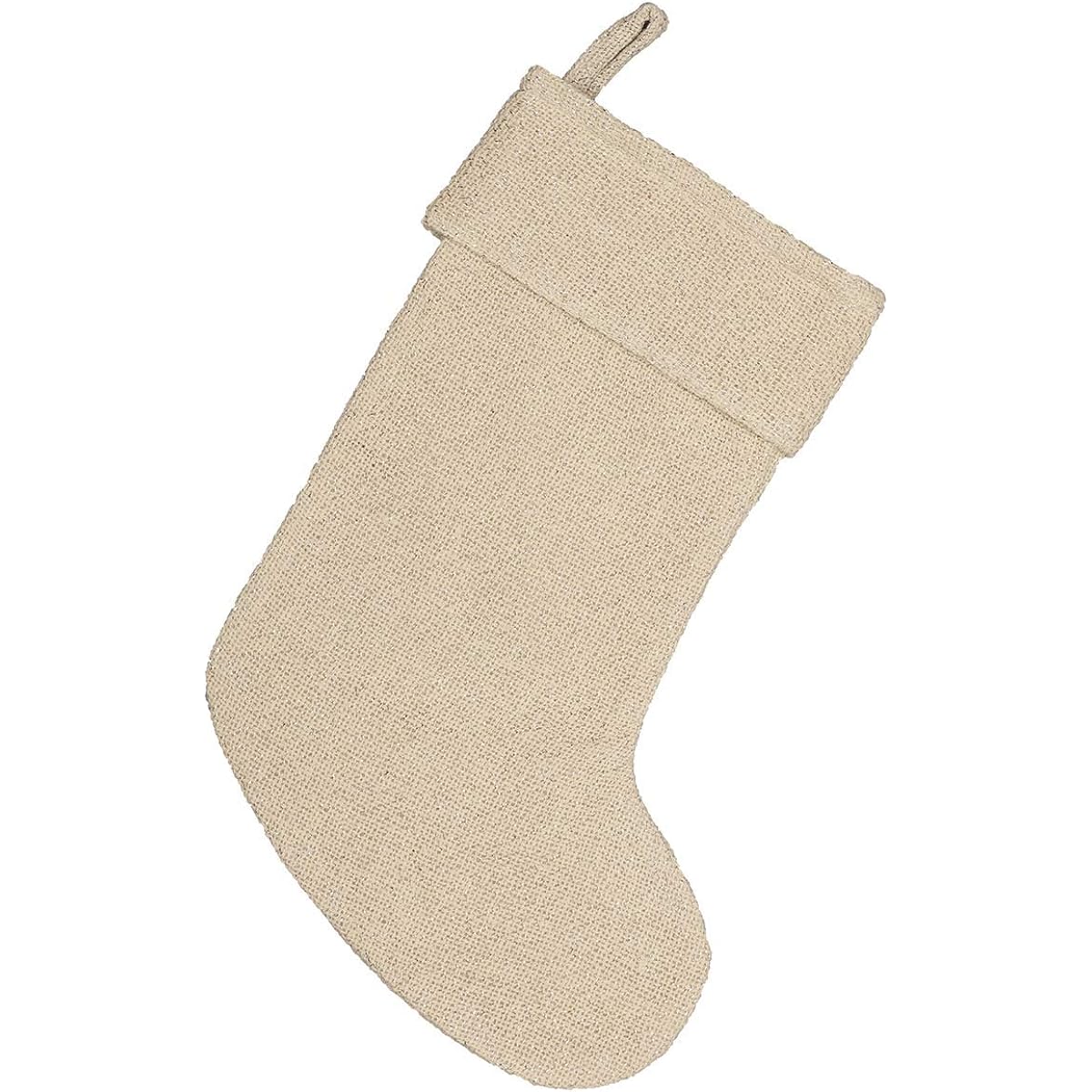 VHC Brands Shimmer Burlap Cream 11x15 Stockings