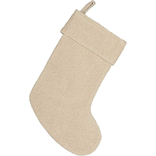 VHC Brands Shimmer Burlap Cream 11x15 Stockings