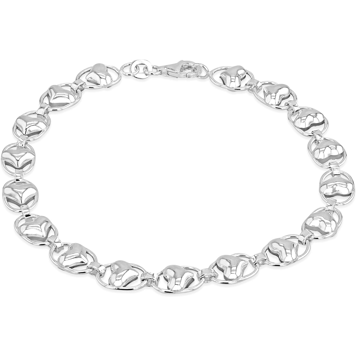 Heart and Oval Link Bracelet [Parallel Input Product]
