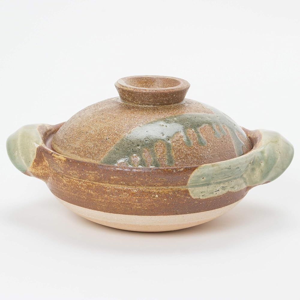 Hase Seito Hasenen Earthen Pot Iga Approx. 21cm Approx. 800ml Open-Fireable Microwave Oven Safe Iga Glaze Brown Iga Ware Made in Japan ANI-21