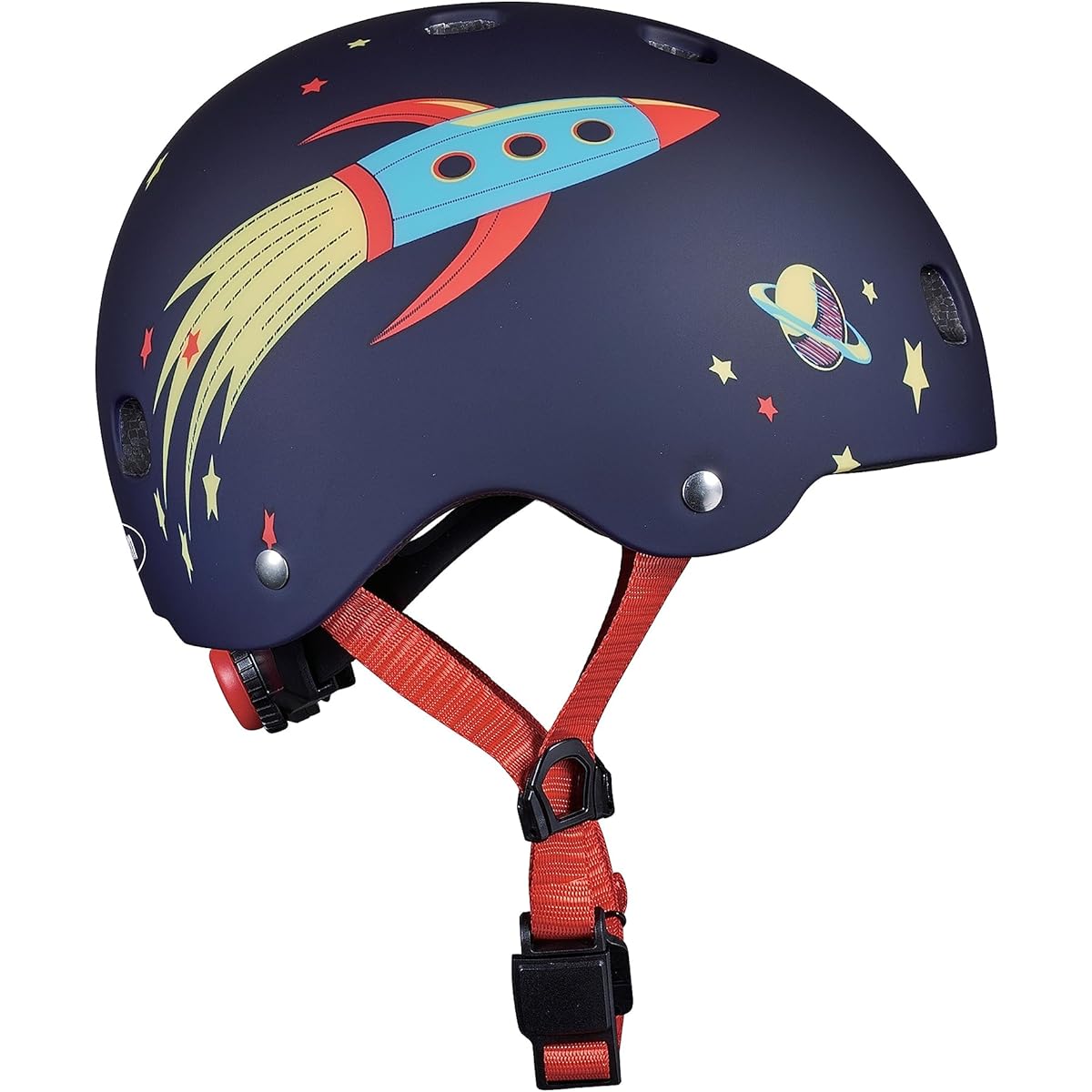 n's Helmet LED (Rocket) CE Certification Comes with outer box Comes with LED light Light and impact-resistant material Helmet Kickboard Kick Scooter for Children Kick Skater for Children Tricycle Boys Girls 2 Years Old 3 Years Old 4 Years Old 5 Years Old